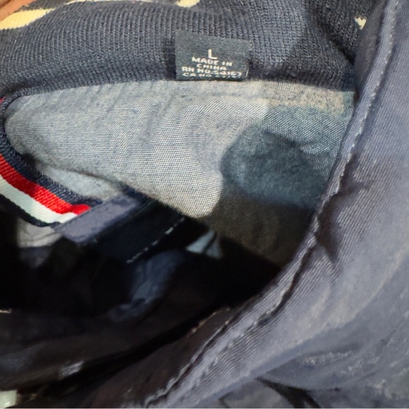 Tommy Hilfiger Navy Blue Lightweight Jacket Packable Hood Men’s Size Large - Picture 3 of 3